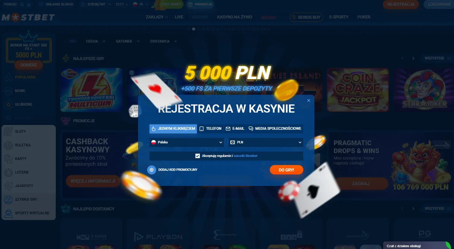 Rejestracja Mostbet logowanie